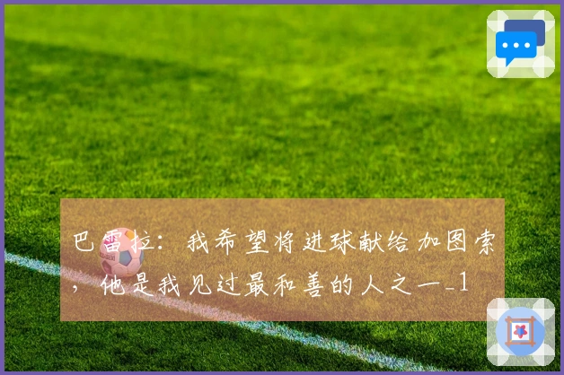 巴雷拉：我希望将进球献给加图索，他是我见过最和善的人之一_1